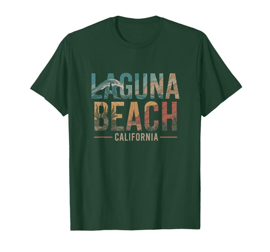 Retro Laguna Beach California Design T-Shirt