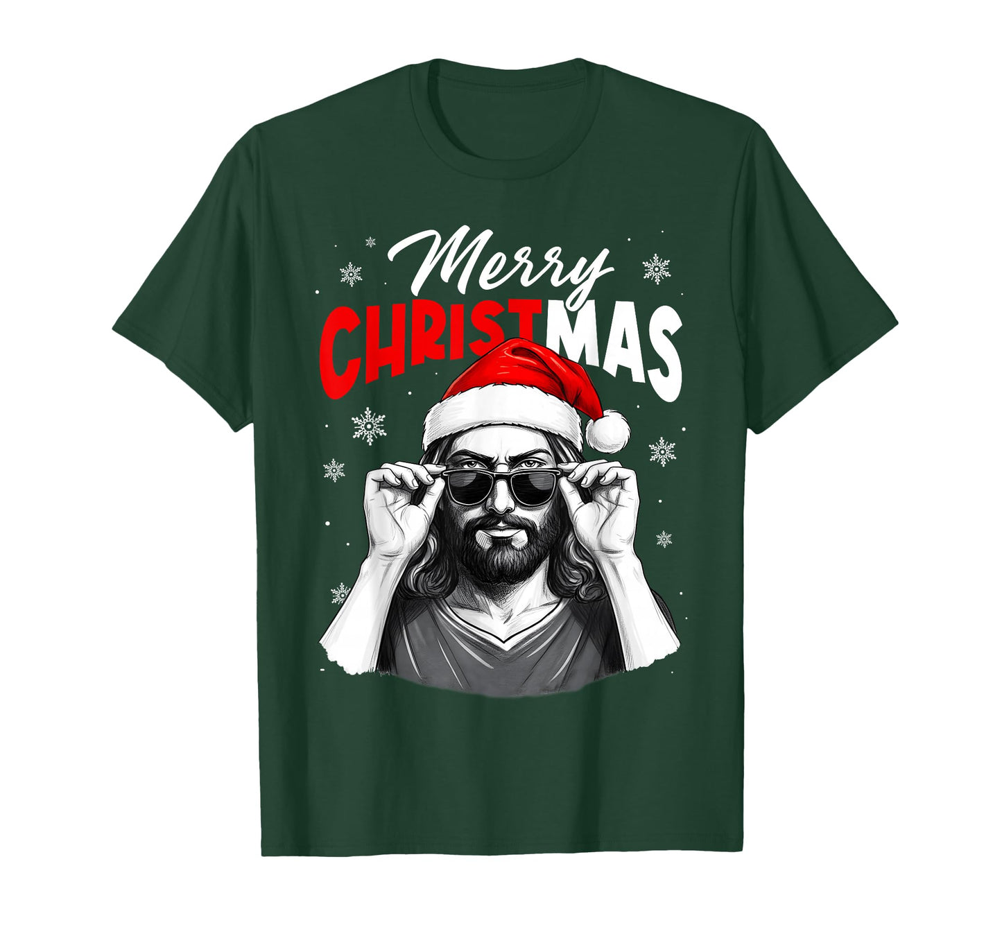Merry Christmas Christian Jesus Pajamas Pjs Men Women Xmas T-Shirt