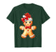 Merry Christmas Shirt Gingerbread Santa Pajamas Girls Women T-Shirt