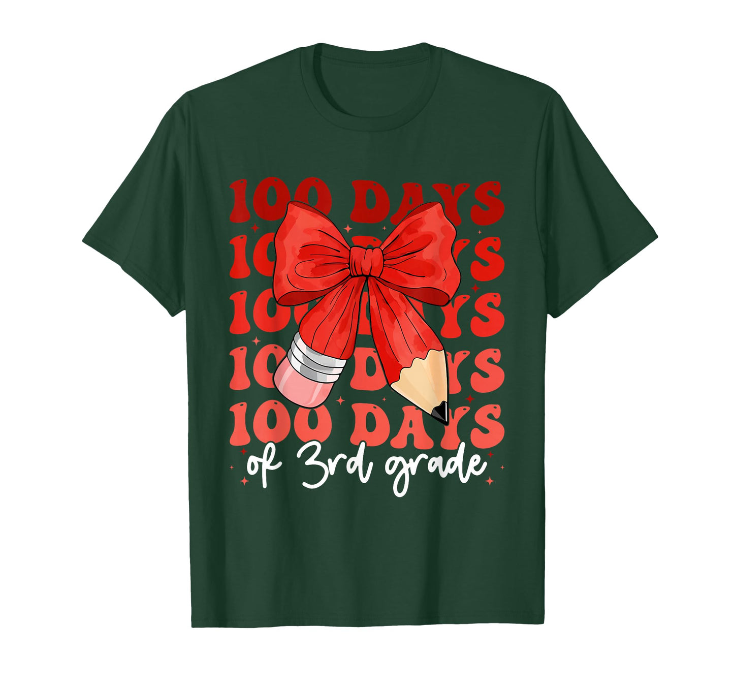 100 Days of 3rd Grade Coquette 100th Day Third Grade Girls T-Shirt