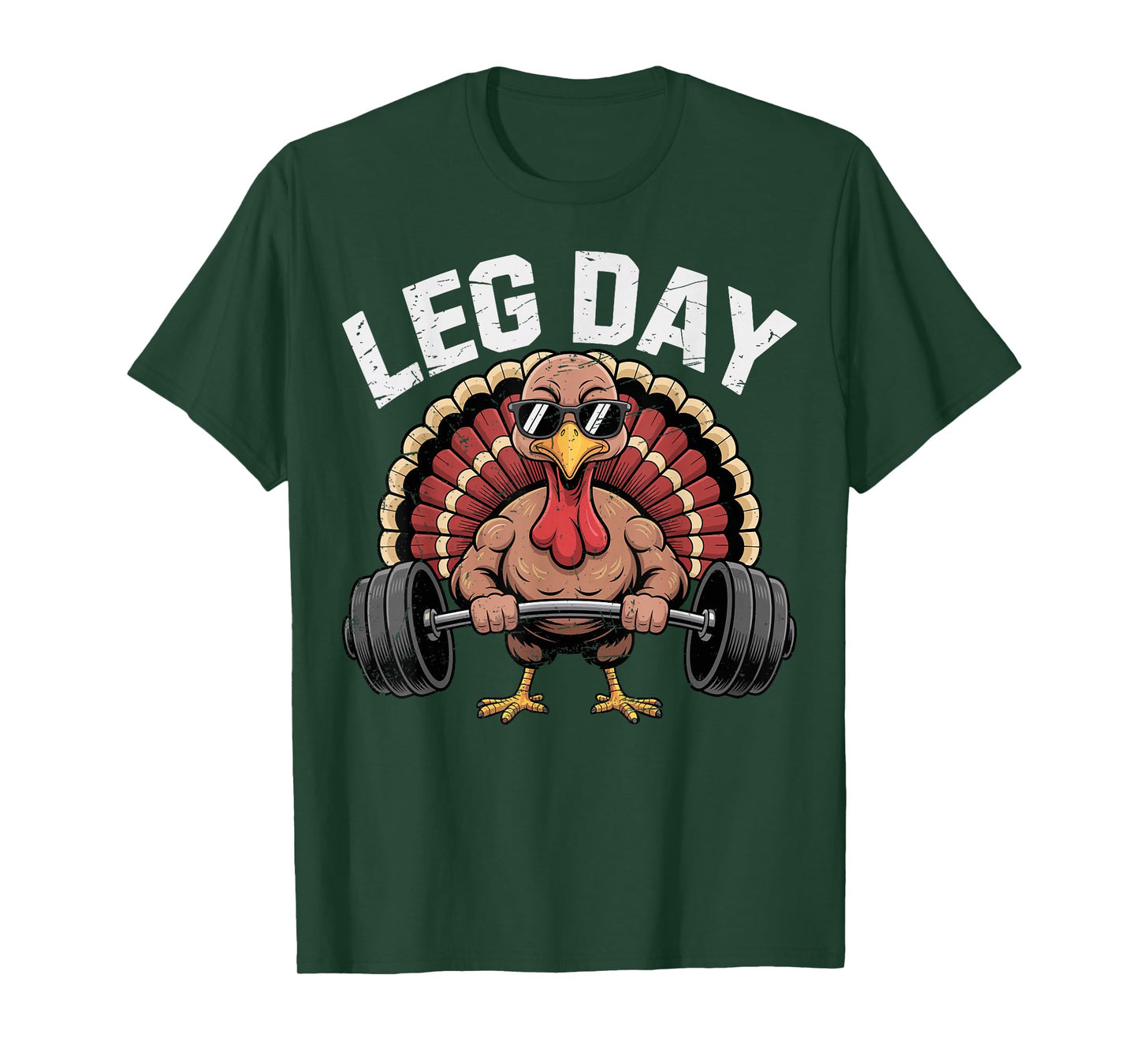Funny Deadlifting Turkey Thanksgiving Leg Day Deadlift Men T-Shirt