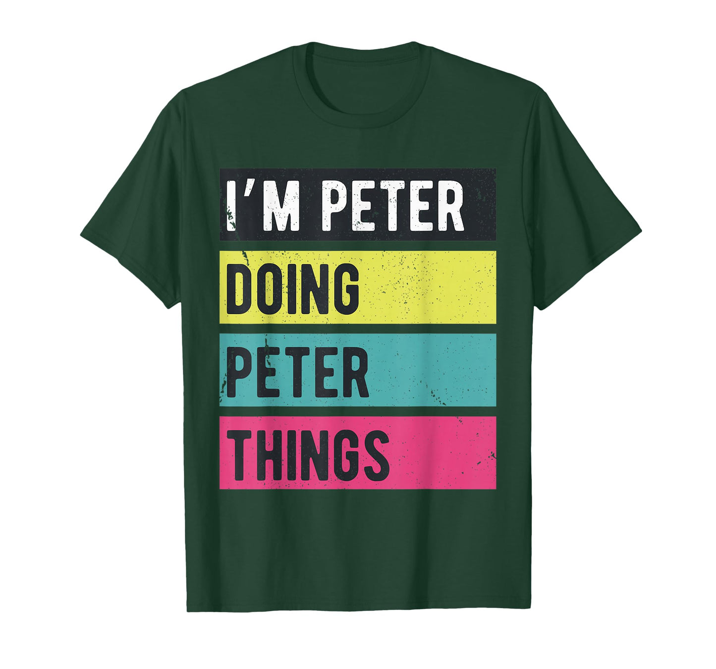 Doing Peter Things Funny Personalized Names Retro T-Shirt