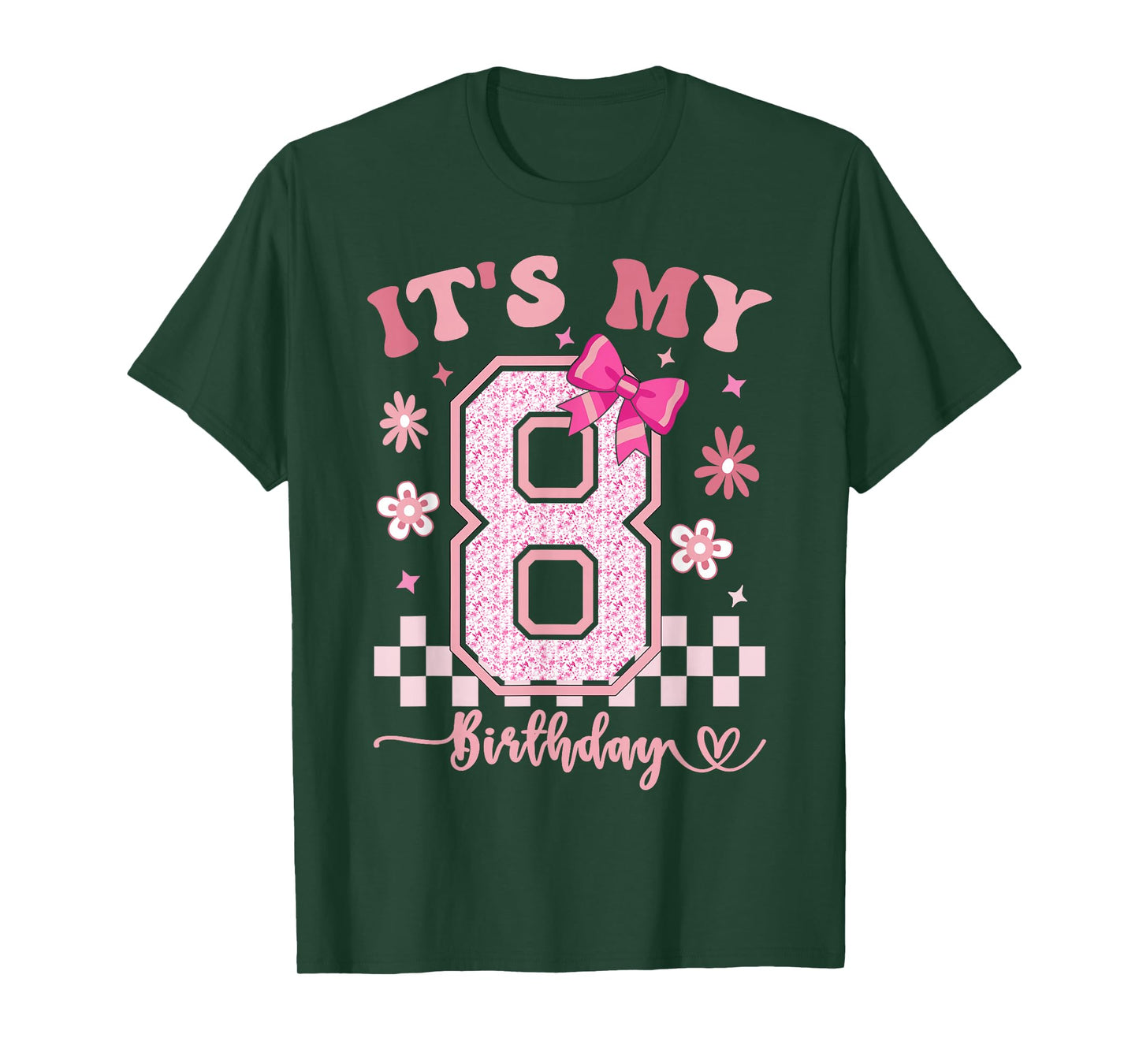 It's My 8th Birthday Girls 8 Year Old Girl Birthday T-Shirt