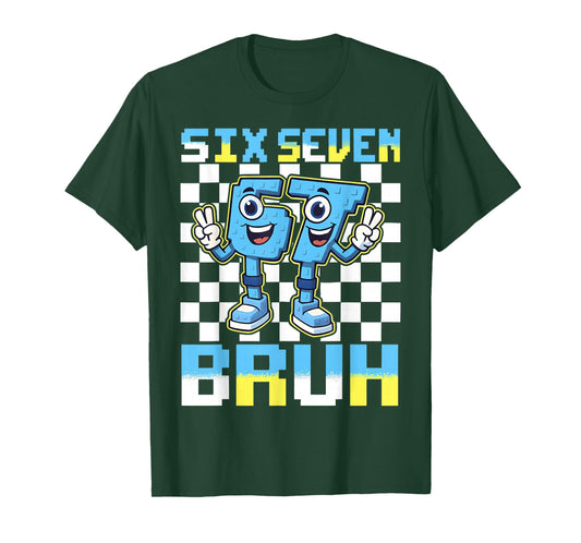Cute Six Seven 67 Brainrot Bruh Gift for Men Boys Kids Youth T-Shirt