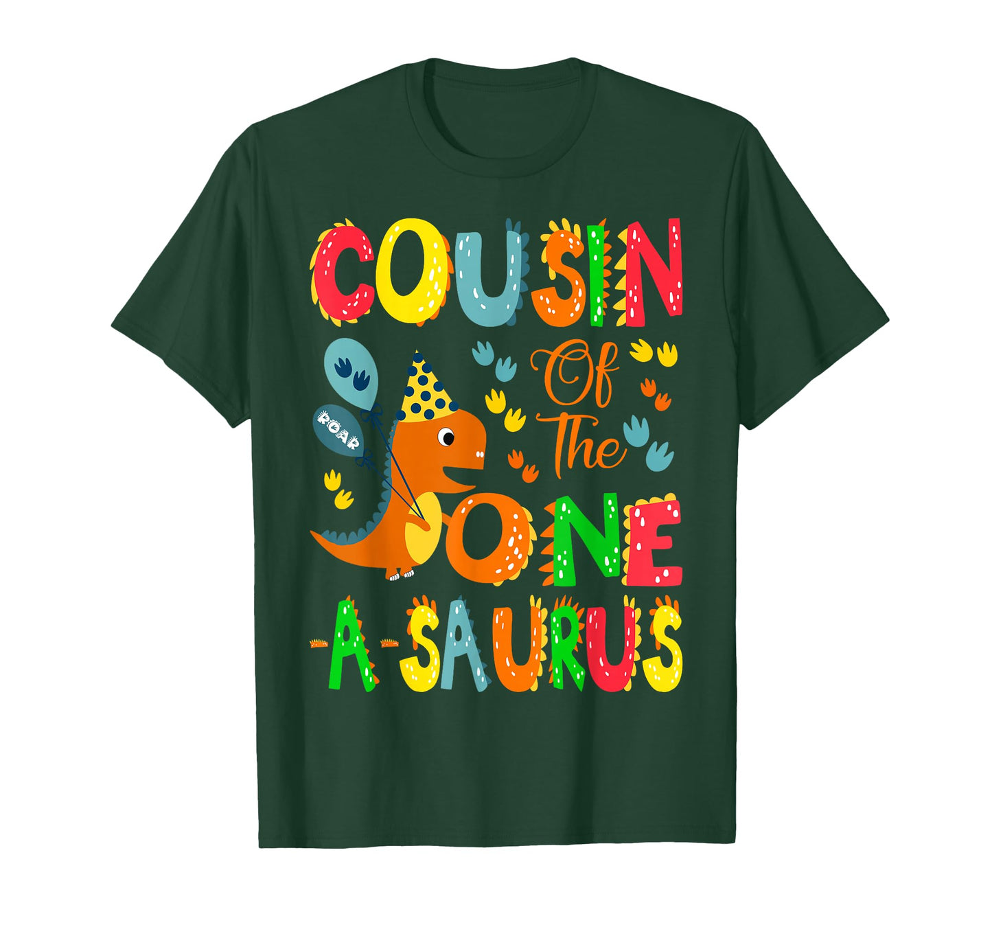 Cousin of The One-A-Saurus 1st Birthday Boy Dinosaur Lover T-Shirt