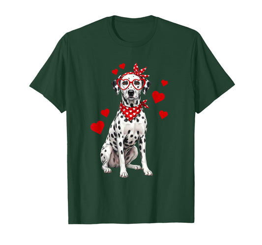 Dalmatian Valentines Day Dog Lover Heart T-Shirt