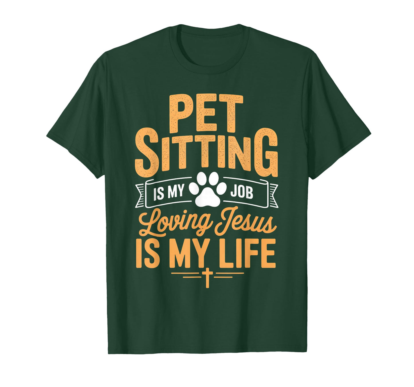 Loving Jesus is Life Dog Walking Dog Trainer Pet Sitting T-Shirt