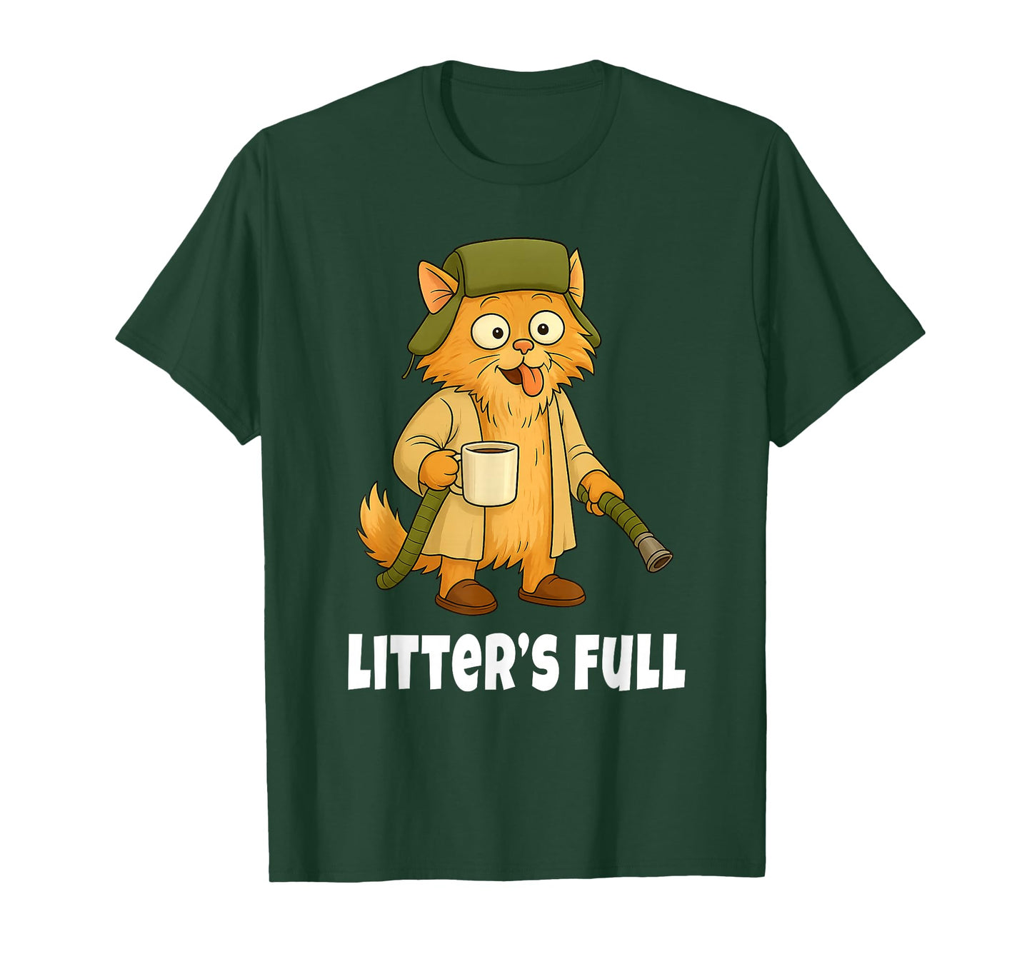 Litter's Full Funny Parody Outfit Sarcastic Christmas Cat T-Shirt