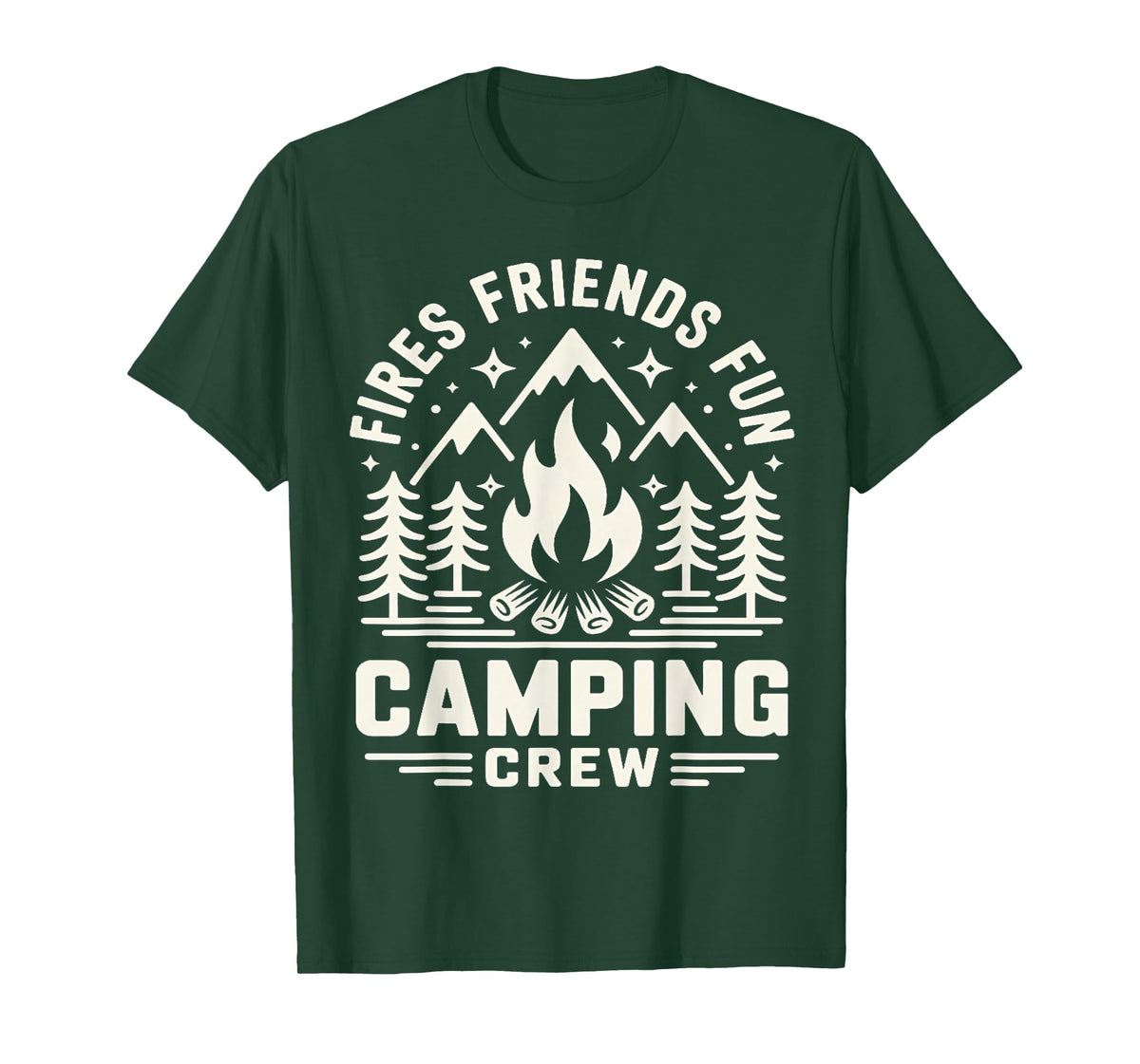 Fires Friends Fun Camping Crew Camp Campfire Vacation T-Shirt