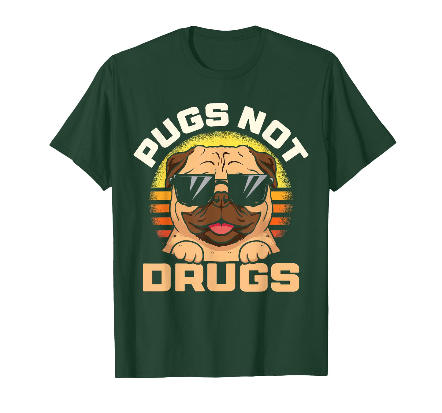 Funny Pug Pugs Not Drugs for Men Women Dog Lovers Gift T-Shirt