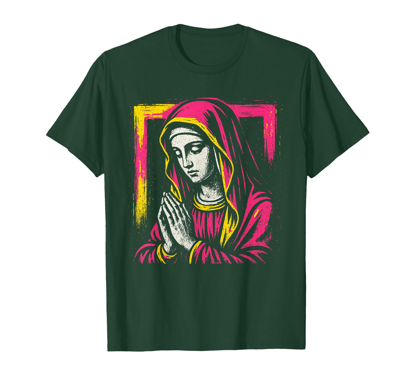Virgin Mary - Vintage Graphic Christian Faith T-Shirt
