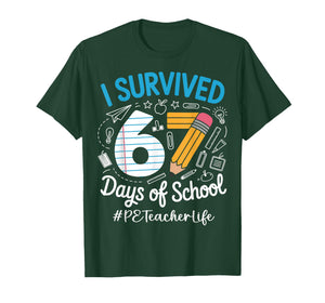 PE Teacher Survived 67 Days of School Humor Design T-Shirt