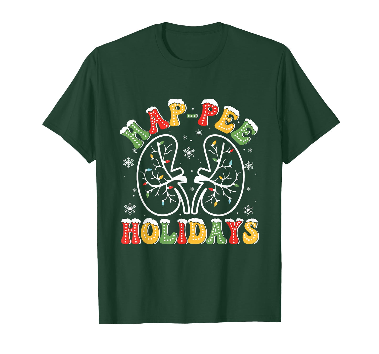 Funny Kidney Christmas Urology Nephrology Healthcare Nurse T-Shirt