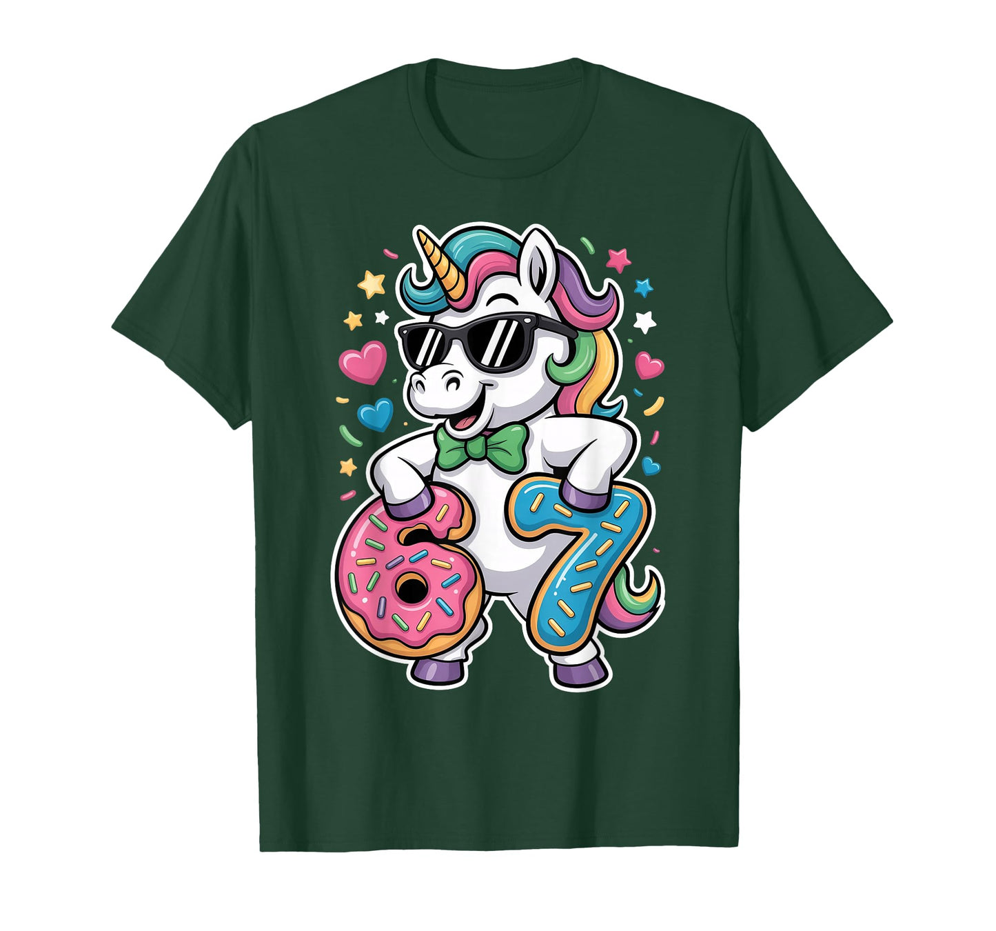 Funny Meme Unicorn Girls Kids Six Seven 6-7 Brainrot 67 T-Shirt