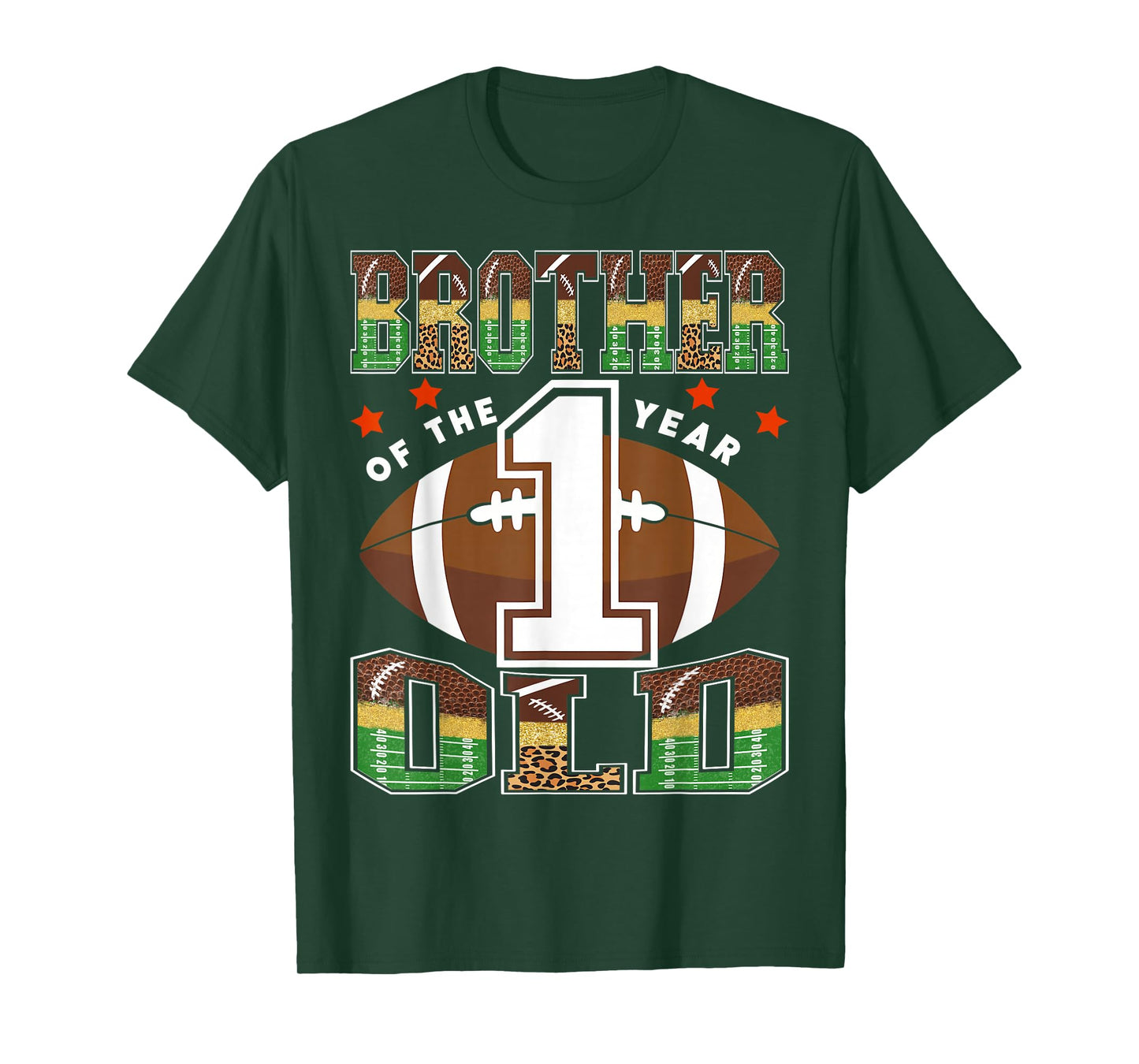 Brother of The 1 Year Old Football First Birthday Kid T-Shirt