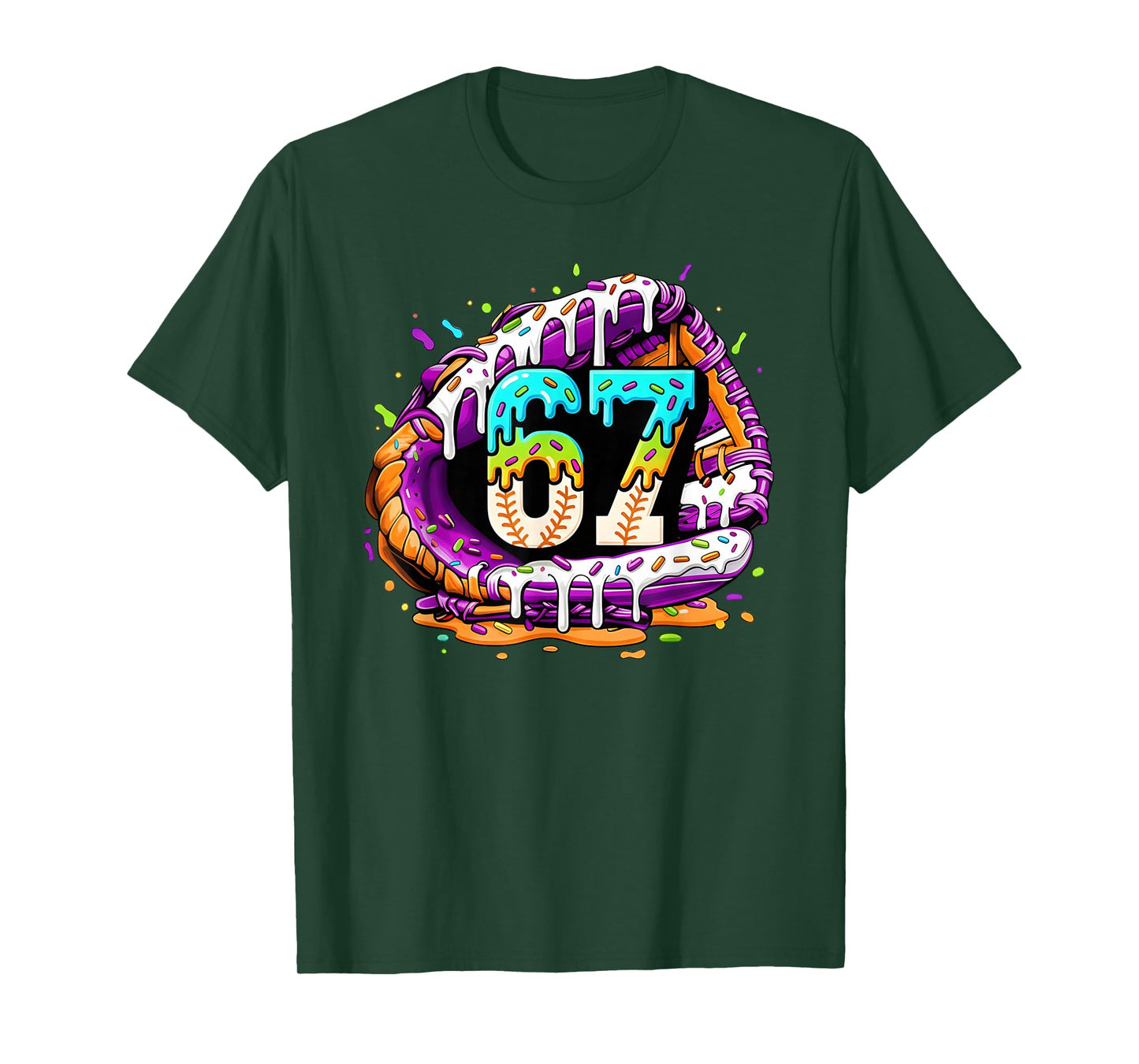 67 Ice Cream Drip Funny Six Seven Player 67th Birthday T-Shirt