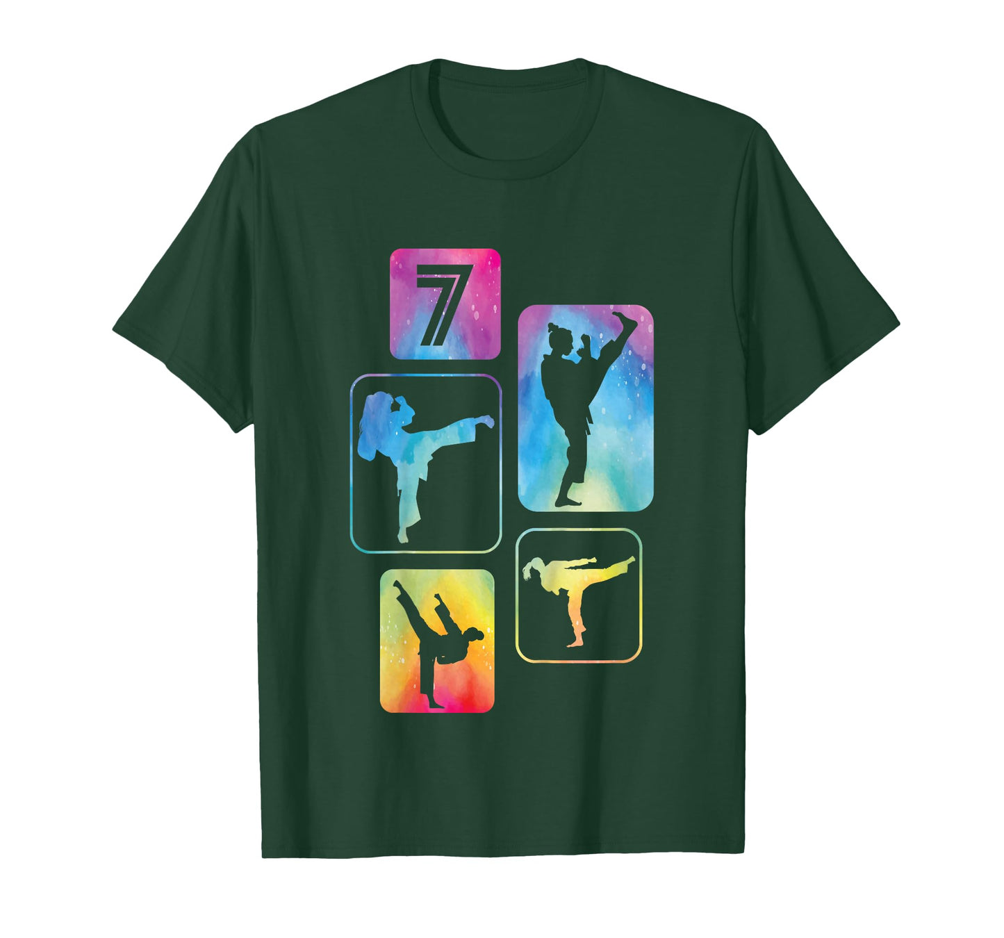 7th Birthday Karate Taekwondo 7 Years Old Boy Martial Arts T-Shirt