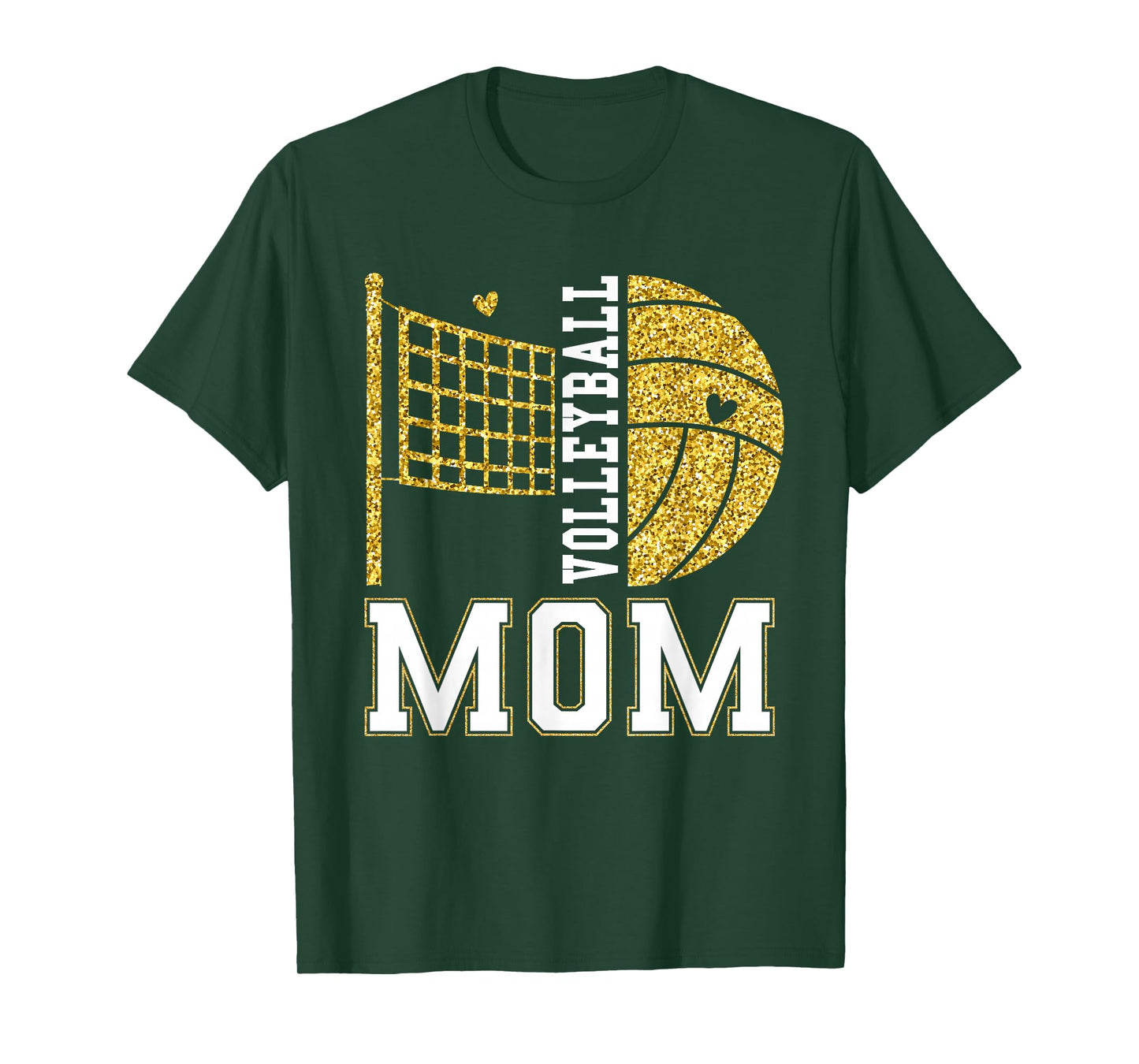Volleyball Mom Game Day Volleyball Season Mama Girl Gold T-Shirt