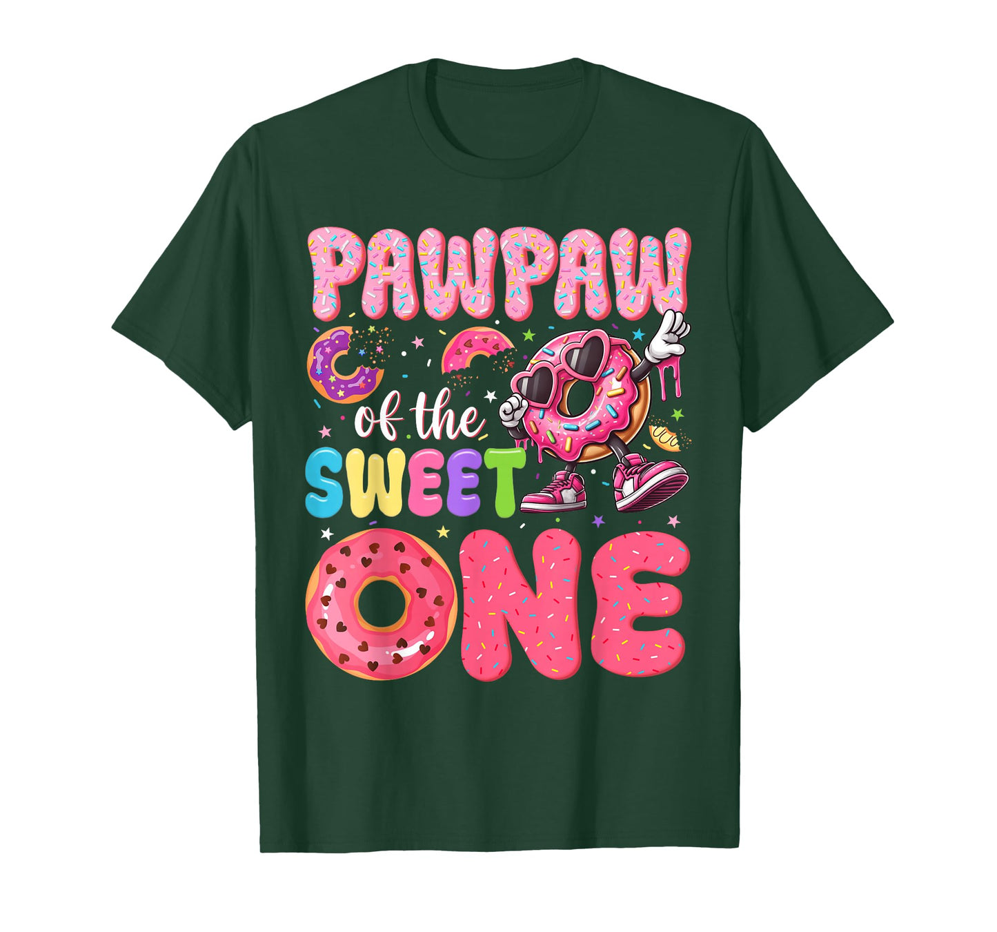Pawpaw of The Sweet One 1st Birthday Donut Bday Party T-Shirt