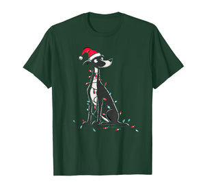 Funny Whippet Christmas Graphics Dog Lights Lover T-Shirt