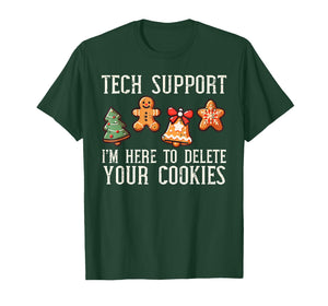 Christmas Tech Support Here to Delete Cookies Xmas Men Women T-Shirt