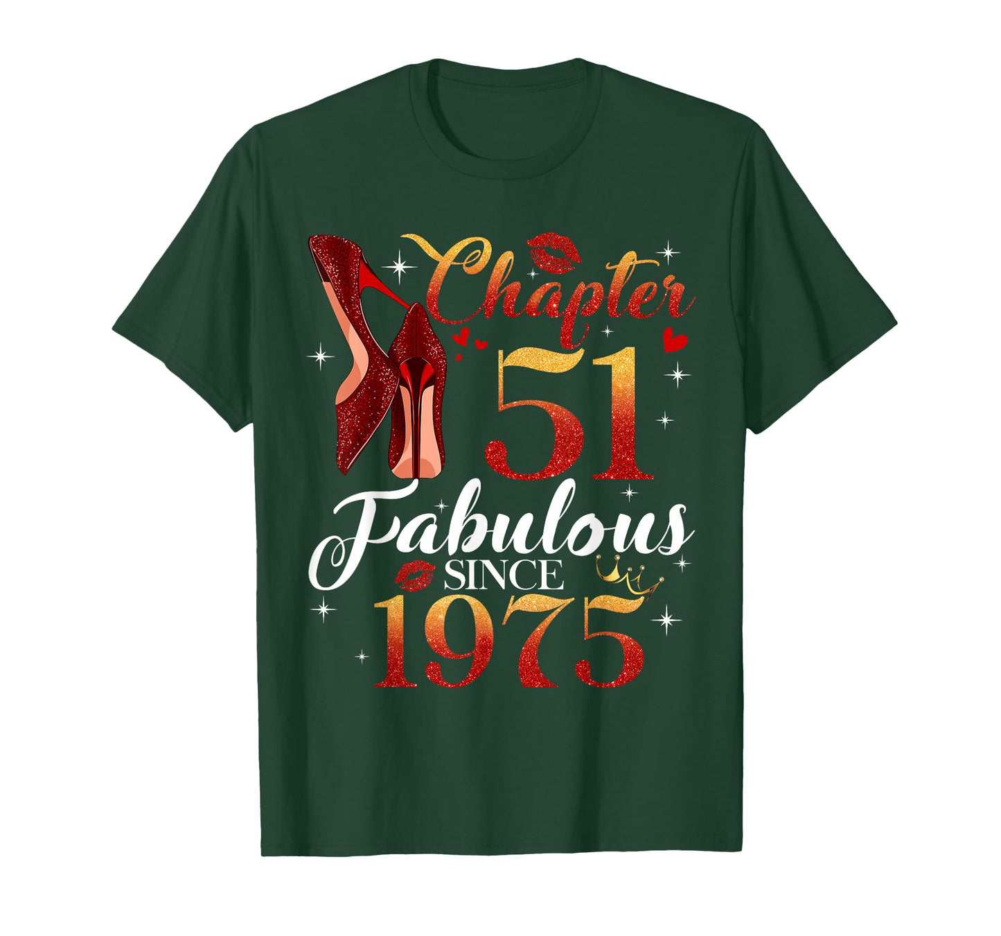 Chapter 51 Fabulous Since 1975 51st Birthday Women Girls T-Shirt