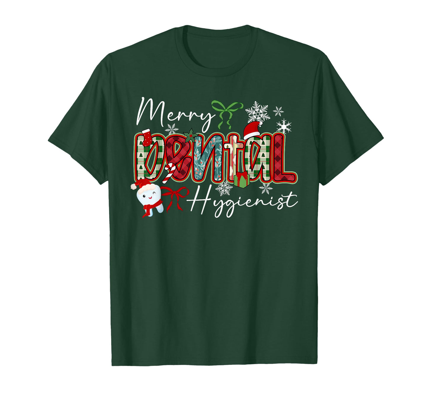 Merry Dental Hygienist Christmas Dental Hygiene Xmas Party T-Shirt