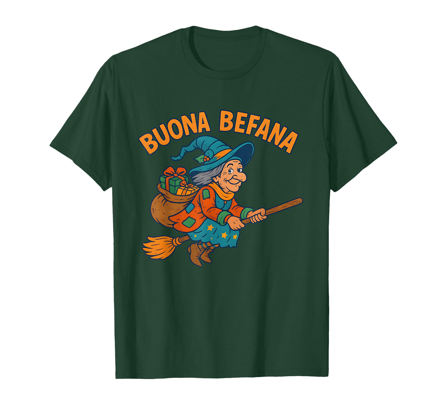 Buona Befana Witch Kids Boys Girls Italian Christmas T-Shirt