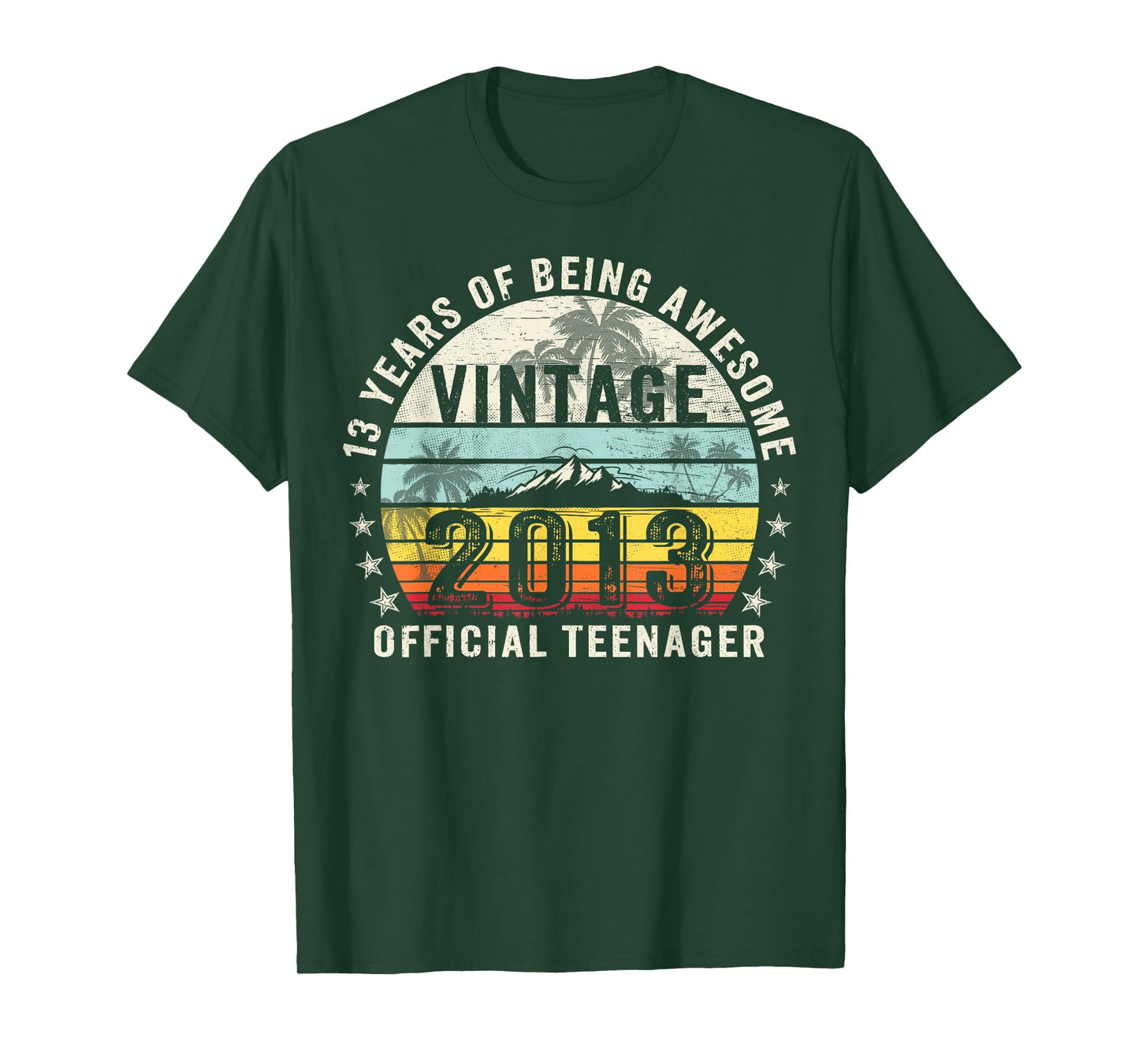 Vintage 2013 Official Teenager 13th Birthday Gifts 13 Yr Old T-Shirt