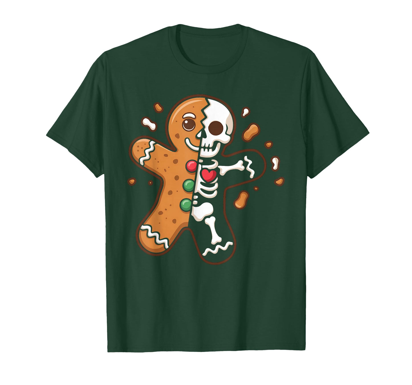 Xray Gingerbread Man Skeleton Christmas Nurse Radiology Tech T-Shirt