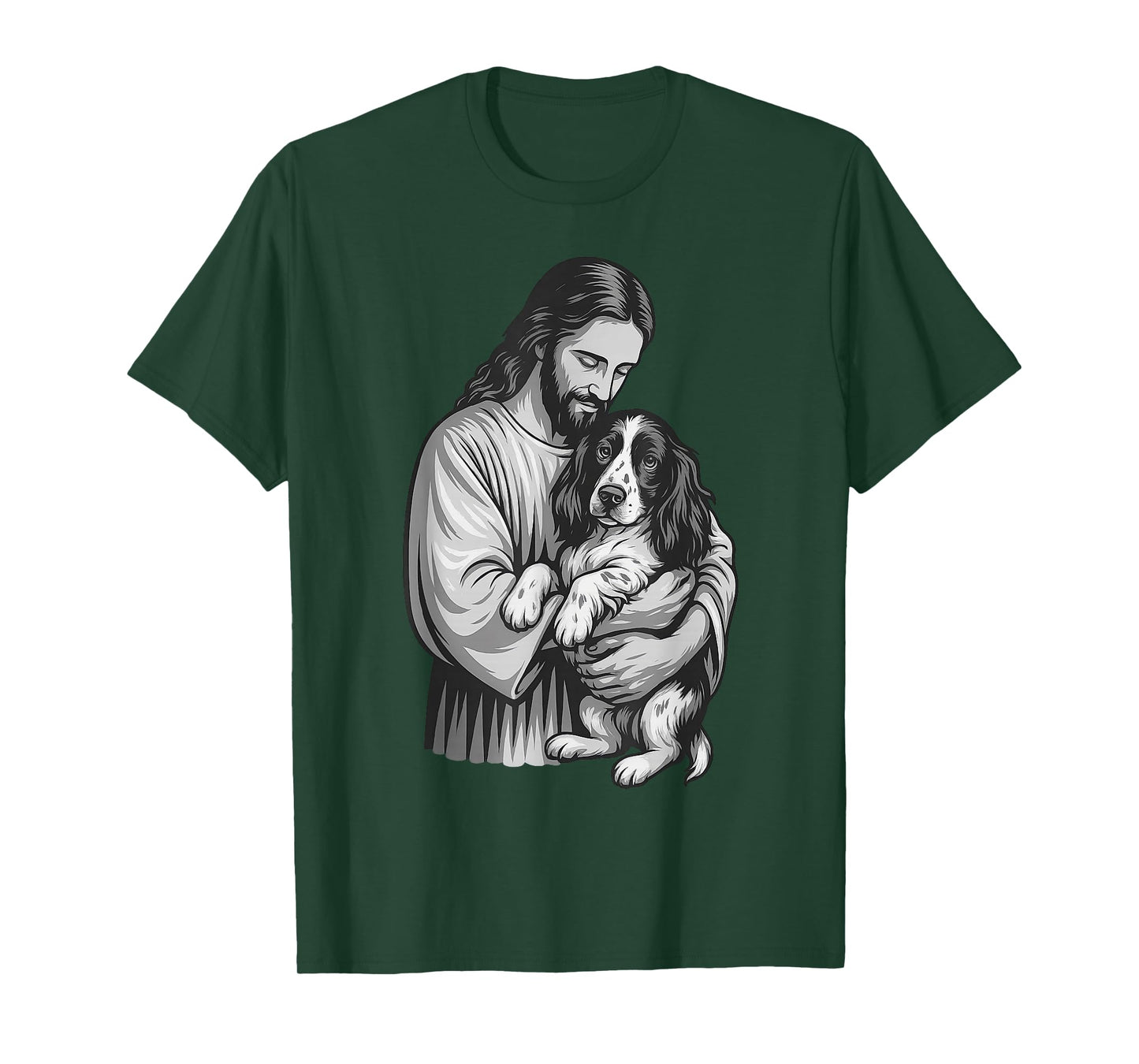 English Springer Spaniel and Jesus Christian Faith Dog Lover T-Shirt