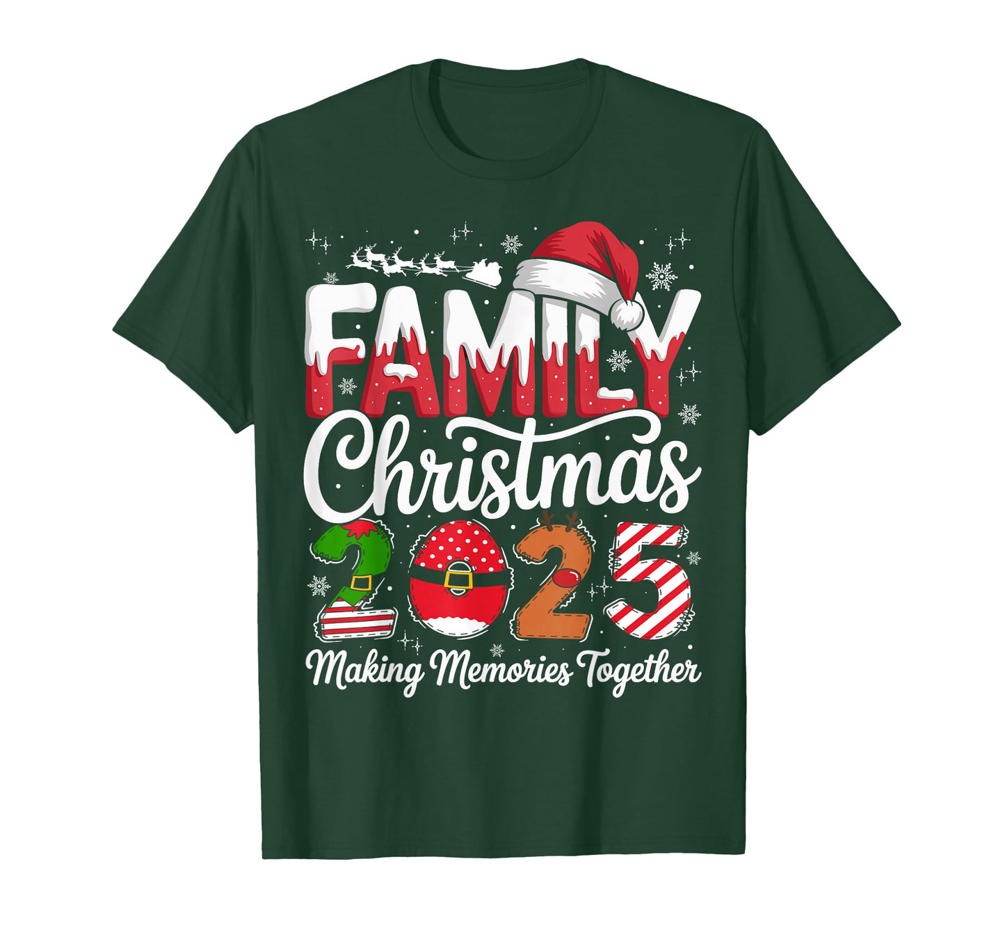 Family Christmas 2025 Matching Outfit Xmas Squad Santa T-Shirt