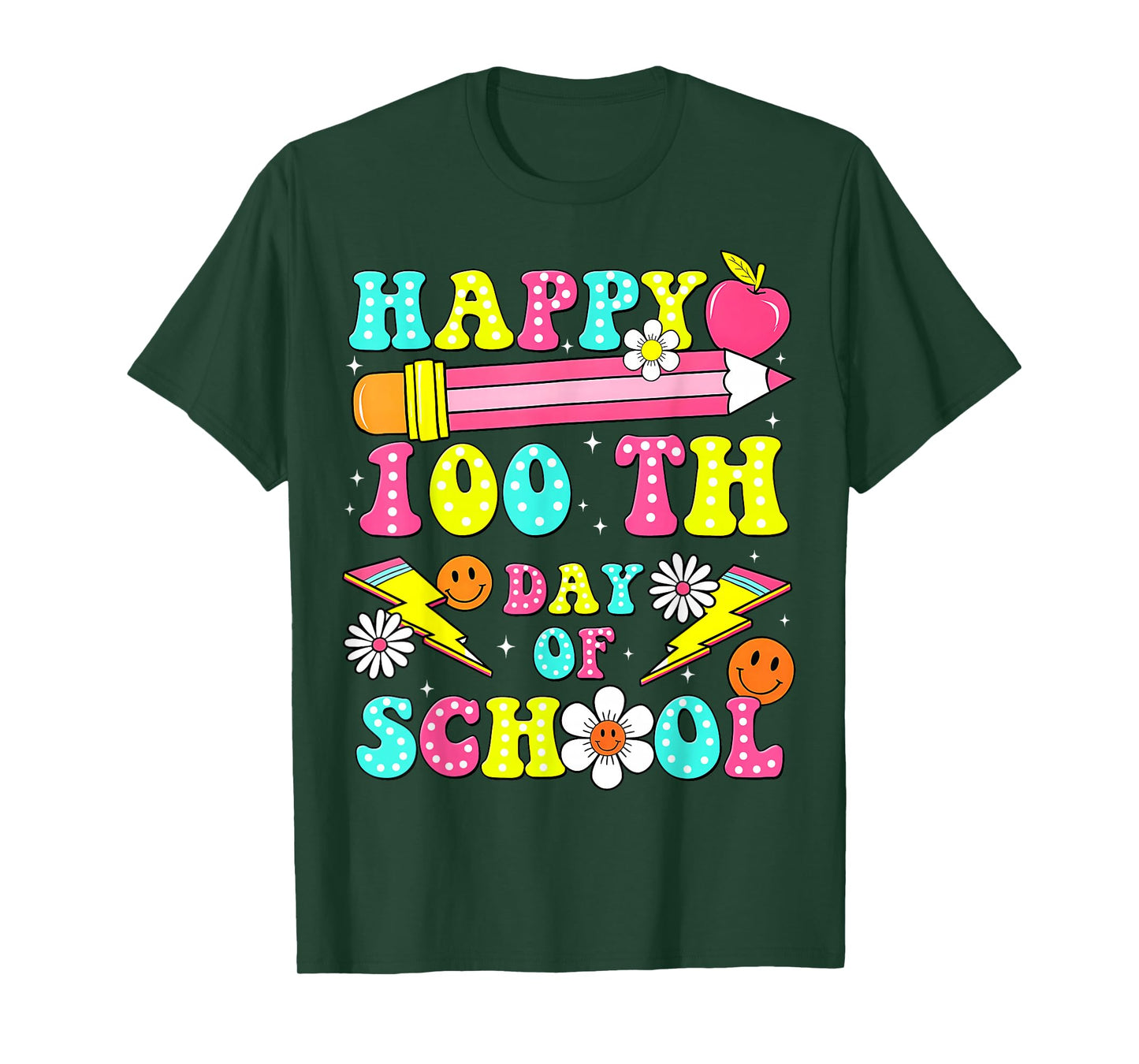Happy 100th Day of School 100 Days of School Teacher Student T-Shirt