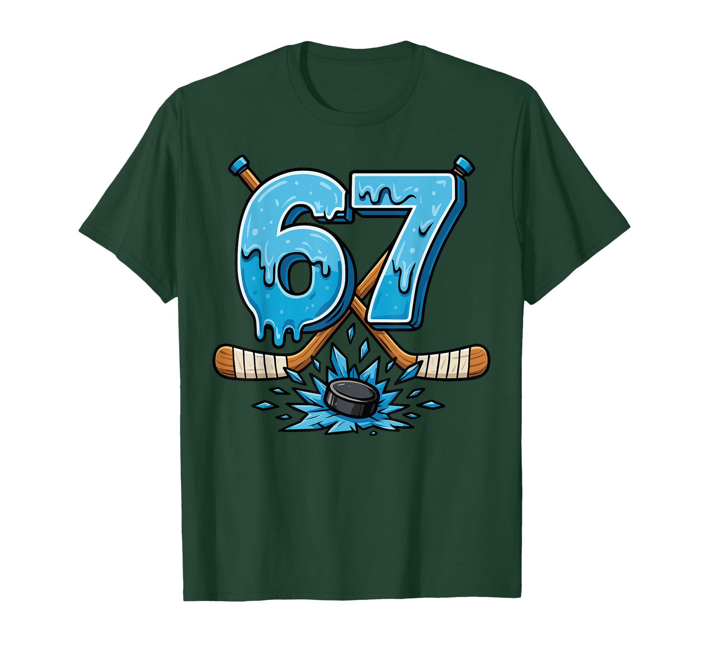 67 Hockey Drip Funny Six Seven Youth Hockey Meme for Boys T-Shirt