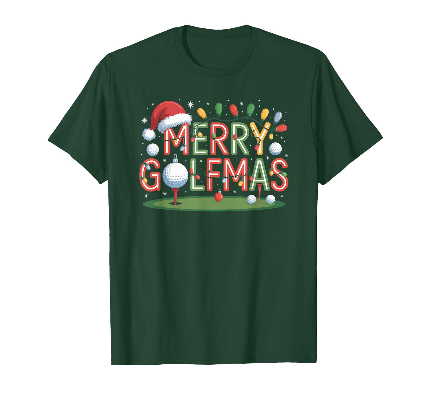 Merry Golfmas Christmas Golfer Holiday Humor T-Shirt