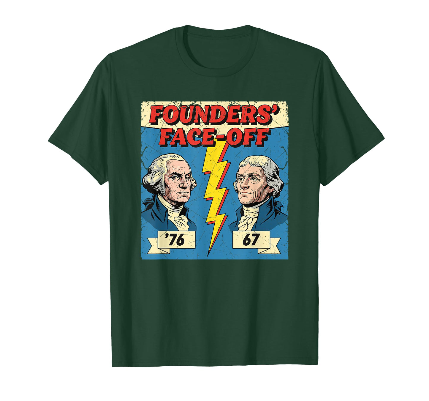 67 76 George Washington Thomas Jefferson History Fun Meme T-Shirt