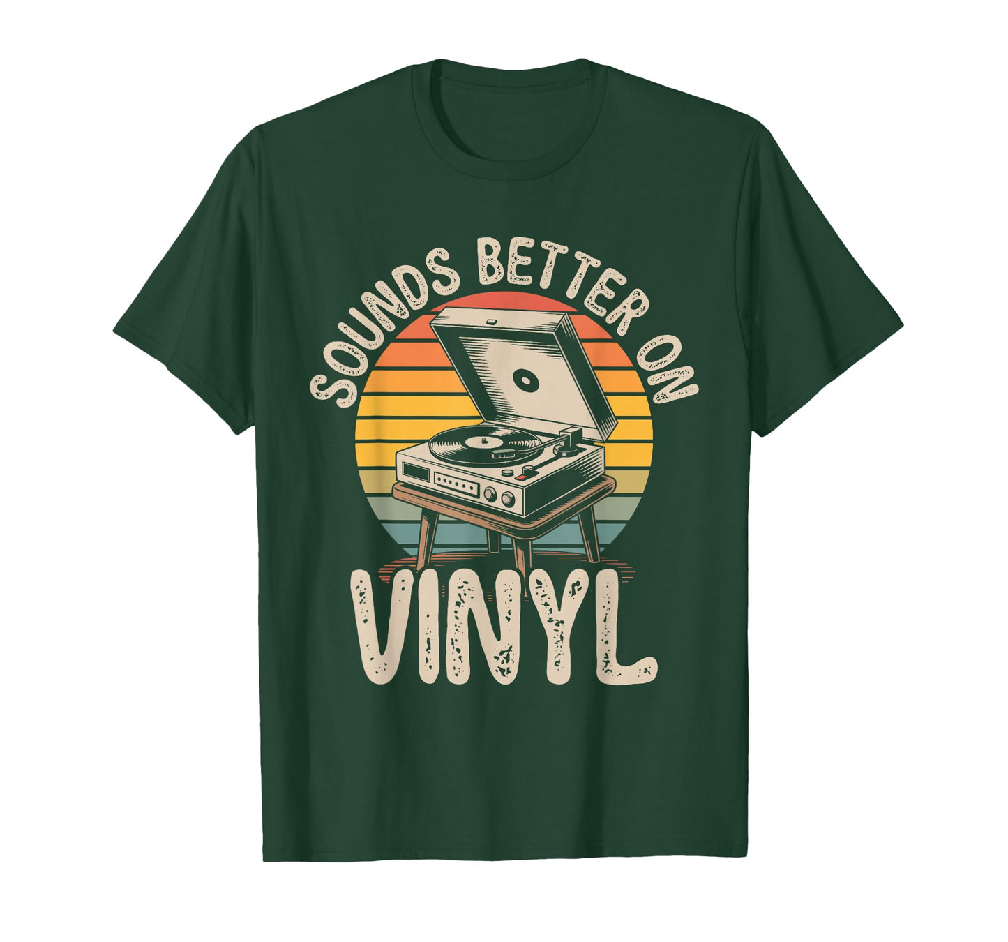 Sounds Better On Vinyl Retro Music Lovers Record Player T-Shirt