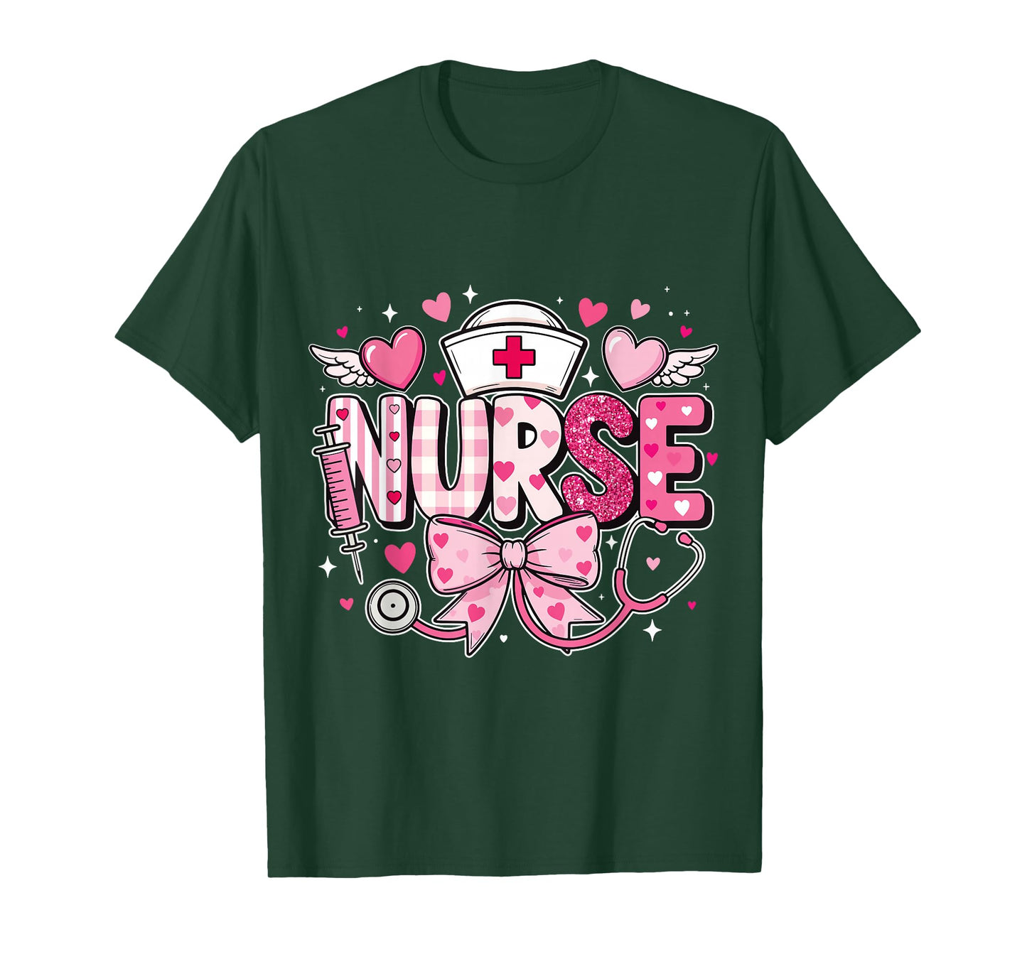 Nurse Valentines Day Cute Stethoscope RN Nursing Life T-Shirt