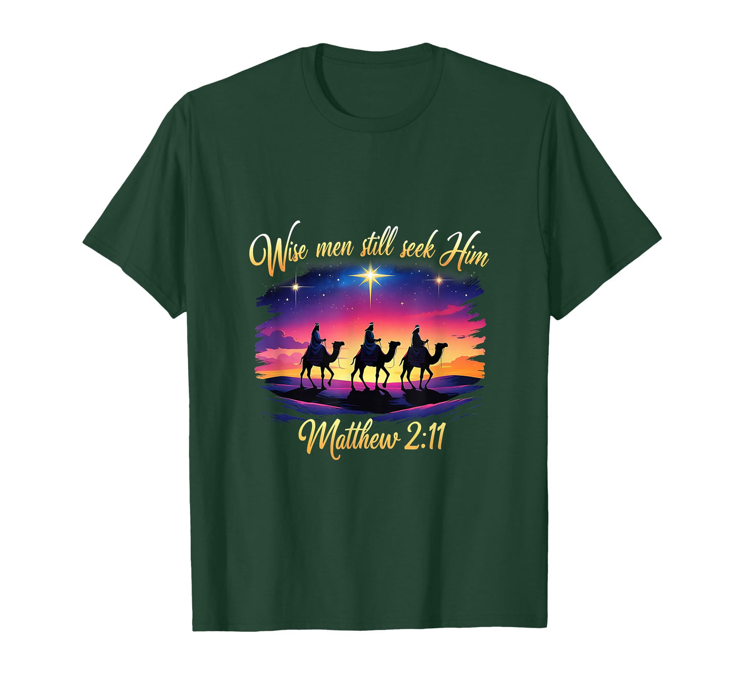 Religious Christmas Wise Men Still Seek Him 3 Kings T-Shirt