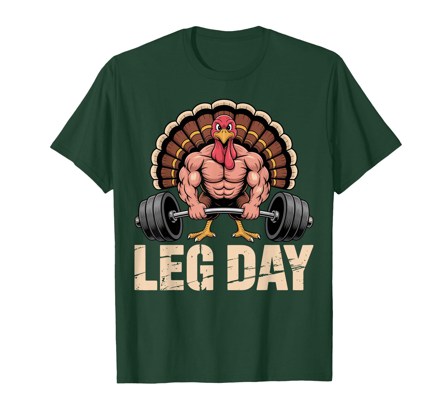 Funny Deadlifting Turkey Thanksgiving Leg Day Deadlift Men T-Shirt