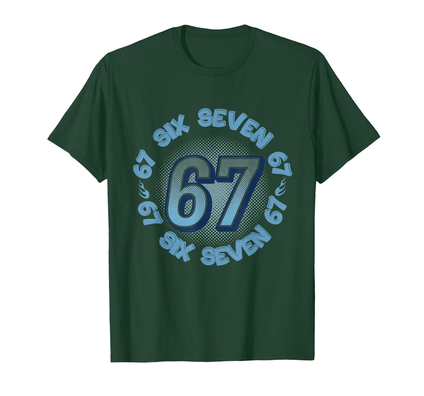 Six Seven 67 Meme Slang Trend Phrase Cool Youth Kids Teens T-Shirt