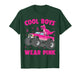Dinosaur Monster Truck Cool Boys Wear Pink Breast Cancer T-Shirt