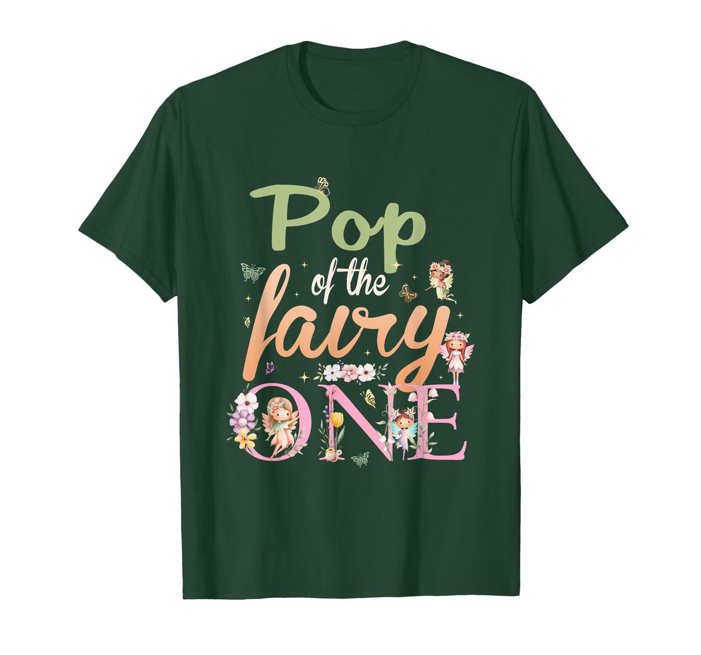 Pop of The Fairy One 1St Birthday Girl Family Matching T-Shirt