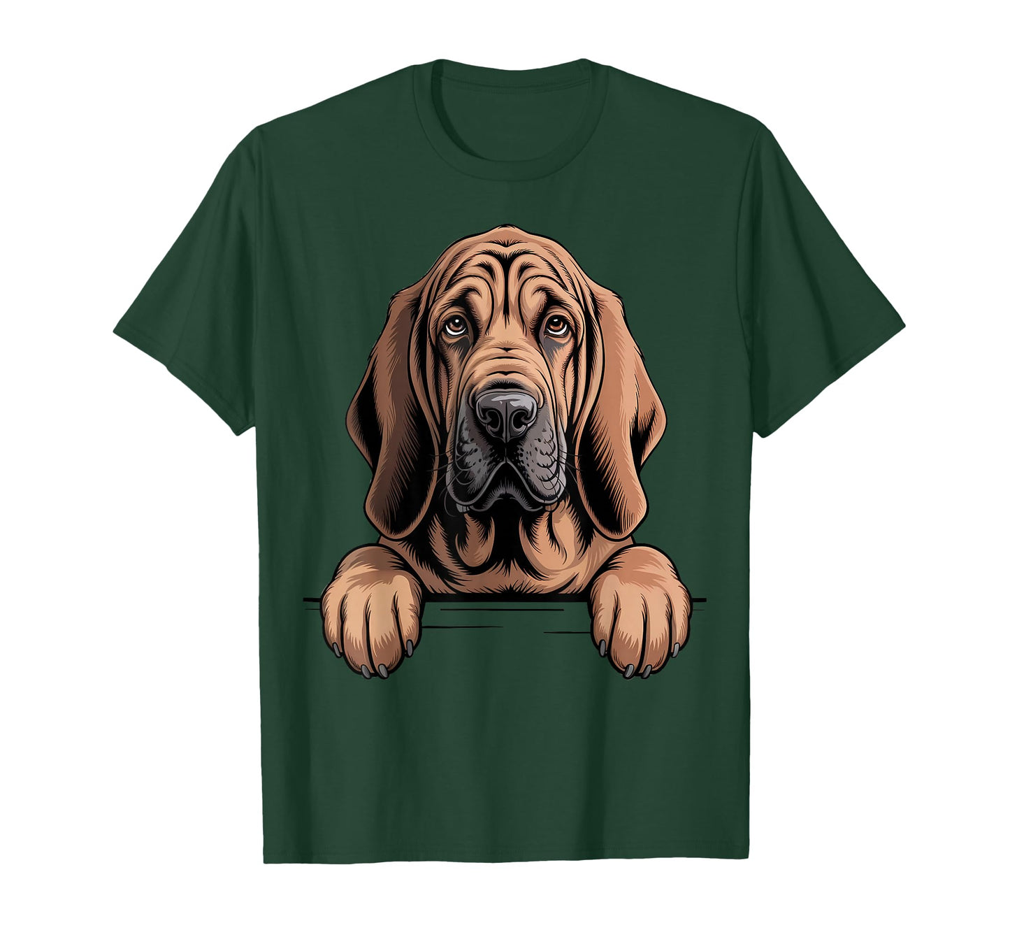 Bloodhound Funny Peeking Pocket Puppy Dog Lover T-Shirt