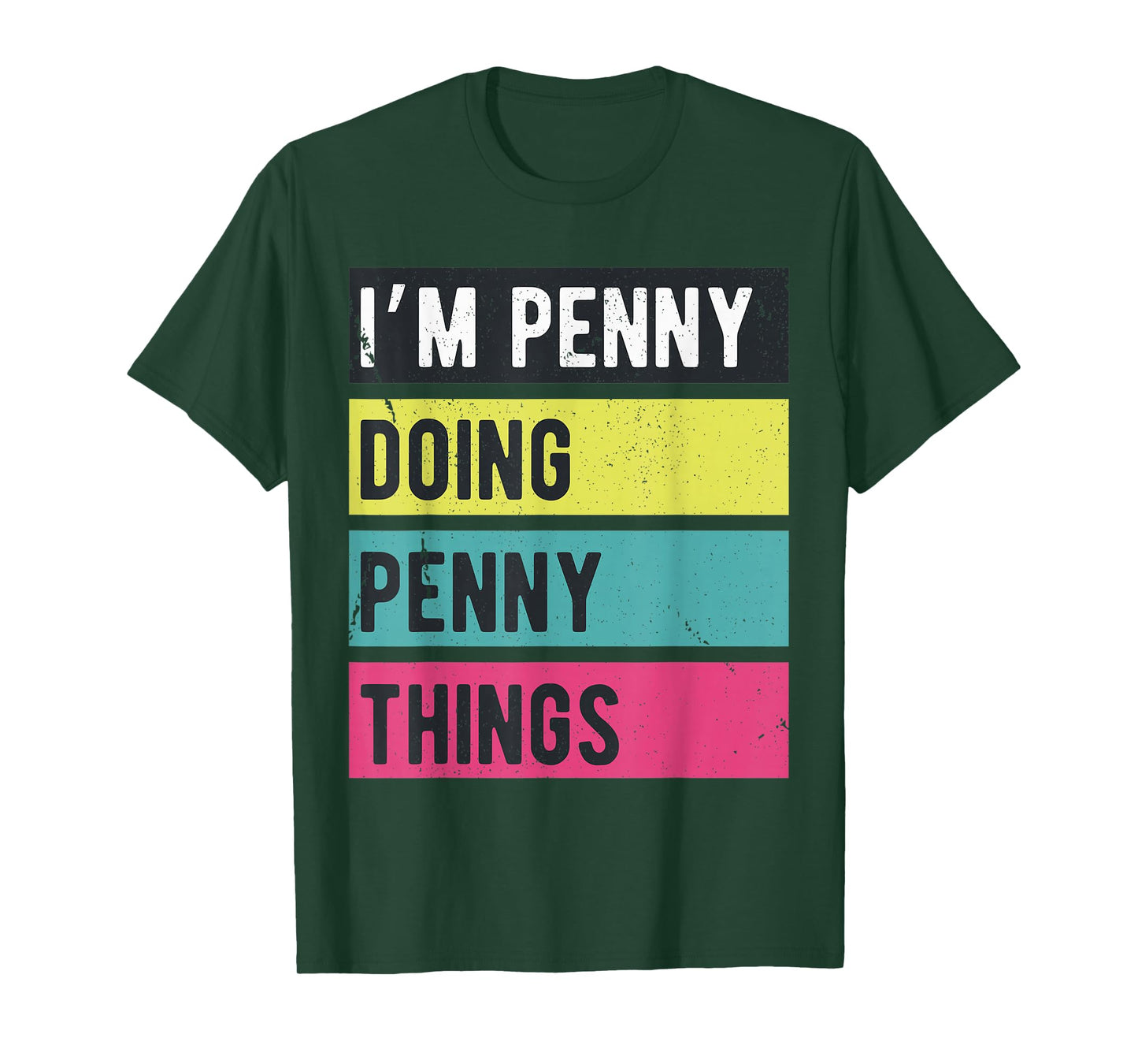 Doing Penny Things Funny Personalized Names Retro T-Shirt