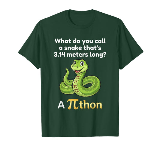 Funny Pi Day Puns Pithon Math Teacher Jokes Women Men Kids T-Shirt