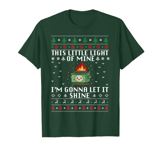 Funny Dumpster Fire Ugly Christmas Sweaters for Men Women T-Shirt