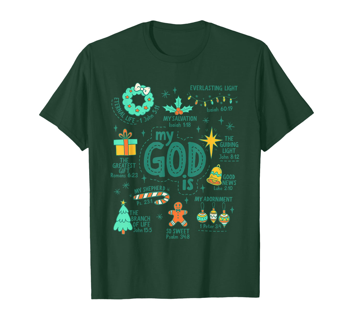 Christian Christmas My God is Jesus is The Reason Nativity T-Shirt