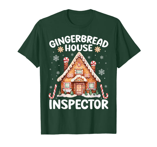 Gingerbread House Inspector Cookie Baking Christmas Pajama T-Shirt