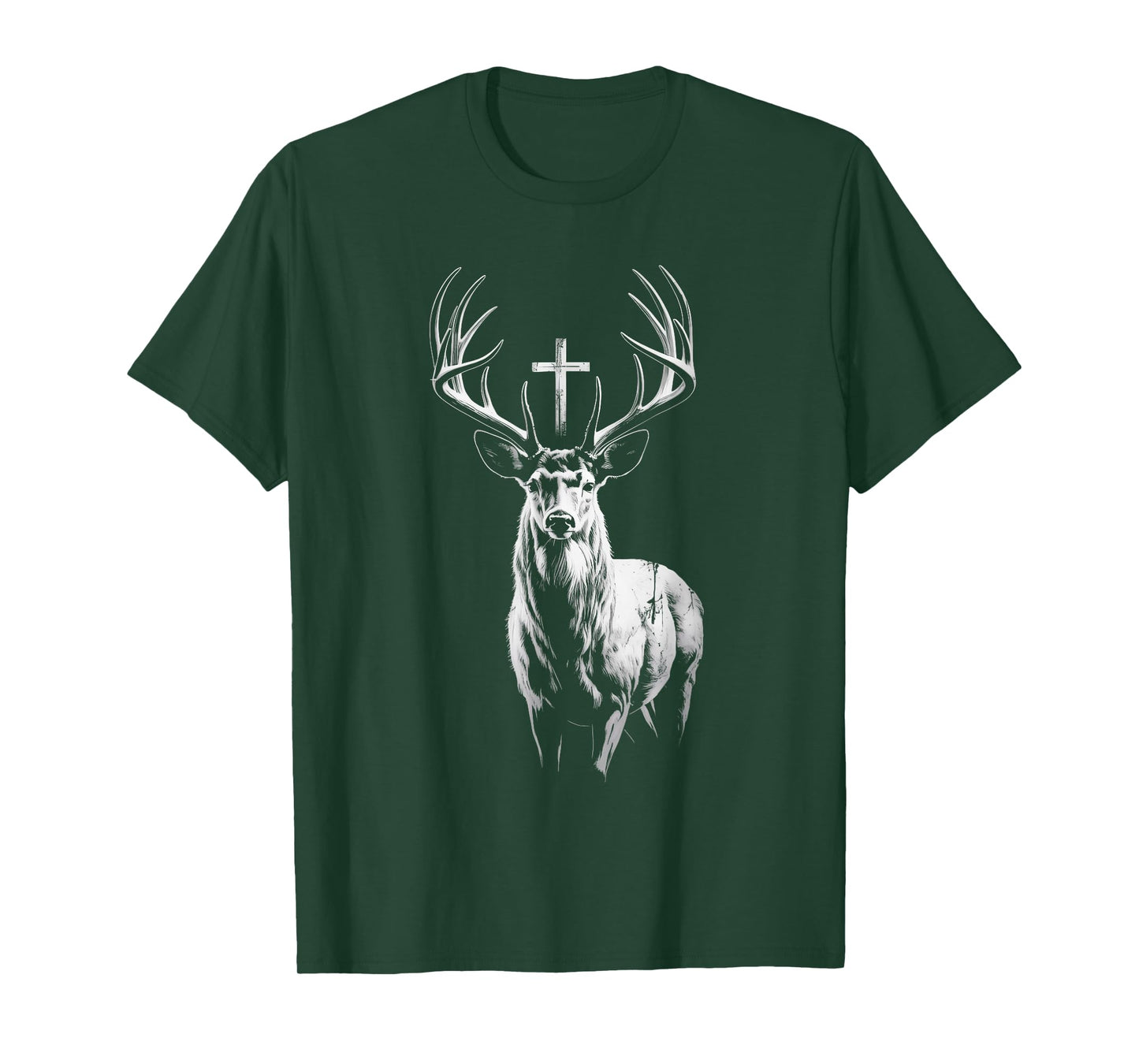St Hubert Deer Saint Hubertus Legend Christian Catholic T-Shirt